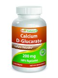 Calcium D-Glucarate 200 mg 120 Tablets by Best Naturals - supports detoxification -
