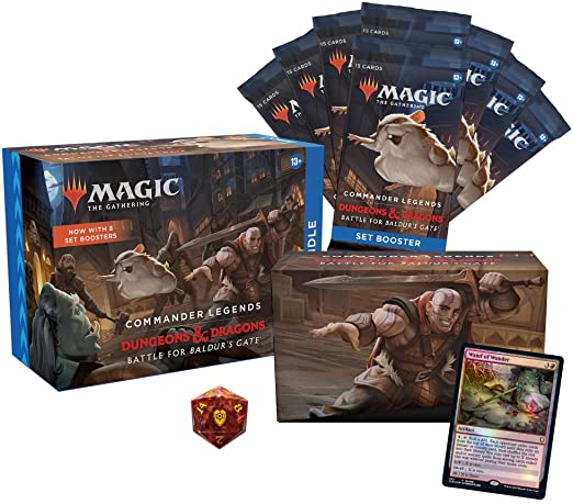 Magic: The Gathering Commander Legends: Battle for Baldur’s Gate Bundle | 8 Set Boosters   Accessories