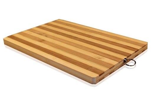 Bamboo Cutting Board - Naturally Anti-microbial - Bamboo Cutting Board Is Sturdy and Made with High Quality Bamboo in a Striped Design - Measures Approximately 9.5" X 0.75" X 15.5" - Your Kitchen Must-have This Bamboo Cutting Board, Order It Now From Brandobay