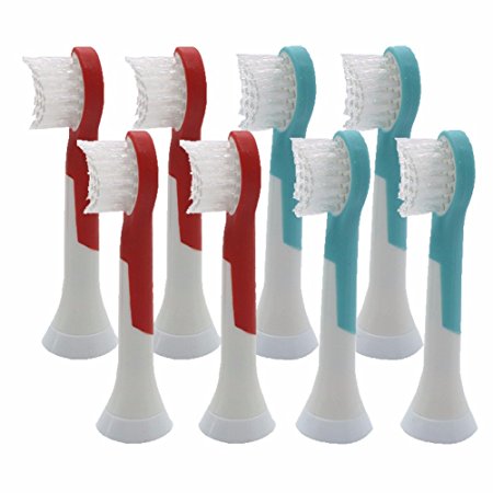 SonicPRO Kids (8 Pack) Compact Replacement Sonic Toothbrush Heads for Sonicare For Kids Hx6032/94, Fits HX6311/07, HX6311/02