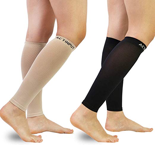 Compression Calf Sleeves (20-30mmHg) for Men & Women - Leg Compression Socks for Shin Splint,Running,Medical, Travel, Nursing