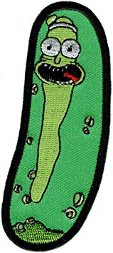 Pickle Rick Embroidered Hook Fastener Patch (3.75 X 1.25)