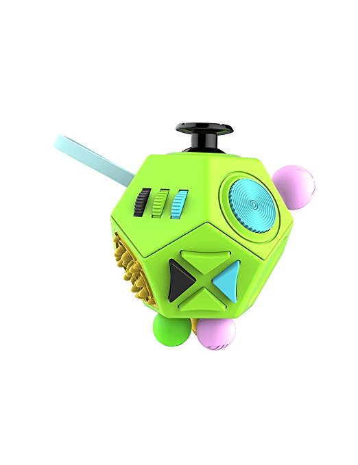 Pybrainpower 12 Sides Fidget Toys are Typically Intended to Help Students with Autism or ADHD Focus Better, Relieves Stress and Anxiety for Children and Adults(green)