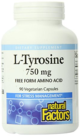 Natural Factors - L-Tyrosine, Supports Stress Management, 90 Vegetarian Capsules