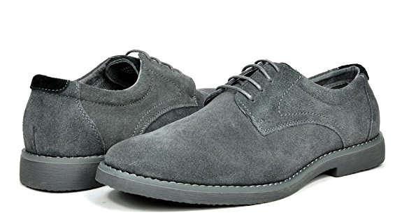 Bruno MARC MODA ITALY WRANGLE Men's Original Suede Leather Classic On The Go Driving Casual Oxfords shoes