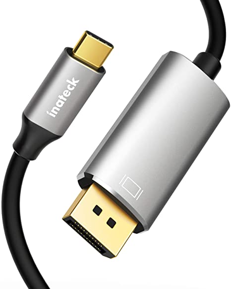 Inateck USB C to DisplayPort Adapter 1.8 m 4K @ 60 Hz Thunderbolt 3 Compatible