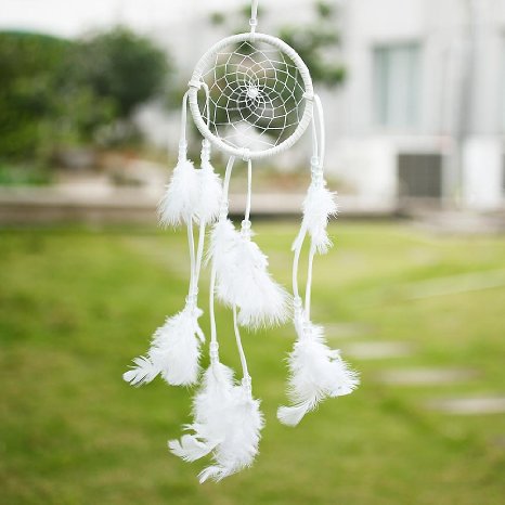 Factory Direct Sale Handmade Dream Catcher Circular Net With feathers Wall Hanging Decoration Decor Ornament Craft Gift New