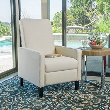 Durston Contemporary Beige Fabric Slim Recliner Chair (Beige)