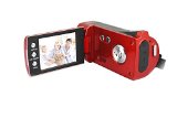Lightahead DV series High-Definition HD 720p Digital Camcorder SDSDHC with 4x Digital Zoom and 27 Flipout screen RED With Hand Strap and Cloth Bag