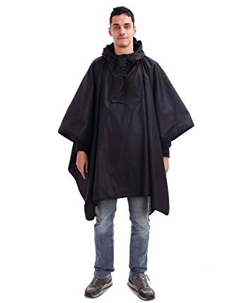 Andake High Waterproof Rain Poncho TPU 8000 MM, Multi-Functional Rain Poncho