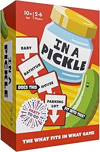 Gamewright - Party to Go - in a Pickle - Card Game - Age 10 , 2-6 Players