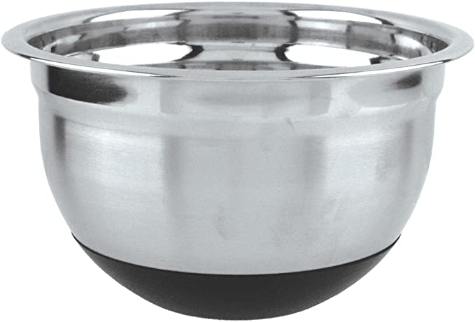 Fox Run Non-Skid Mixing Bowl, Stainless Steel, 5-Quart