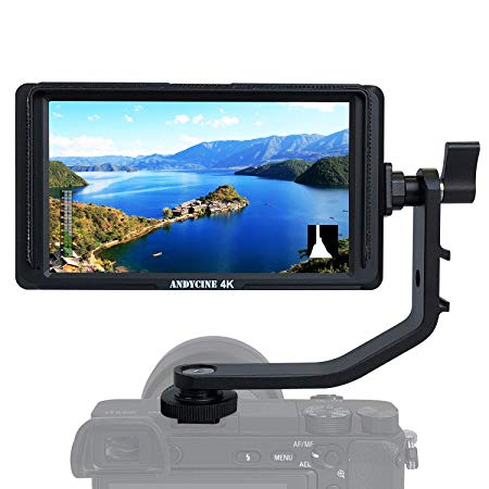 ANDYCINE A6Lite 5inch DSLR HDMI Camera Field Monitor 1920x1080 Video Peaking Focus assits HDMI Input and Output DC output with Tilt Arm