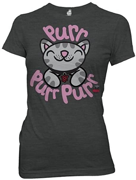 Big Bang Theory Soft Kitty Junior Purr Purr T-Shirt Tee Charcoal