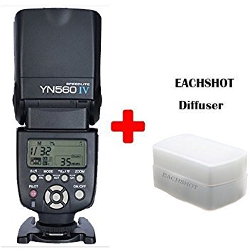 Yongnuo YN-560 IV Flash Speedlite for Canon Nikon Pentax Olympus DSLR Cameras With EACHSHOT Diffuser
