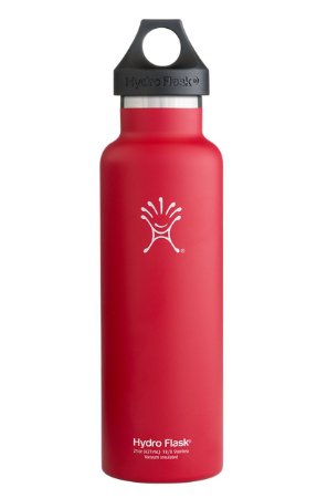 Hydro Flask Vacuum Insulated Stainless Steel Water Bottle, Standard Mouth w/Loop Cap