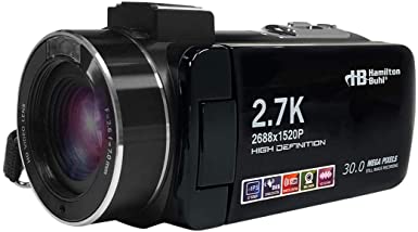 HamiltonBuhl HDV17BK ActionPro FHD Digital Video Camera 24MP, 2.7-Inch TFT-LCD Screen with 270 Angle Rotation, 18x Digital Zoom (Black)