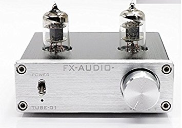 Douk Audio Mini 6J1 Valve & Vacuum Tube Pre-Amplifier Stereo HiFi Buffer Preamp(Silver）