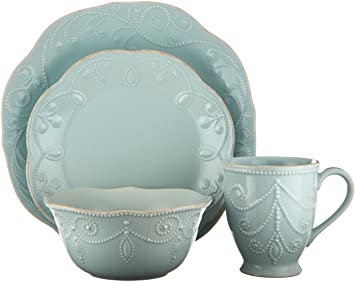 Lenox French Perle 4-Piece Place Setting, Ice Blue