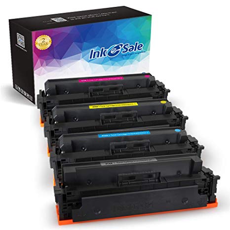 [NO CHIP] INK E-SALE 4-Packs Compatible Toner Cartridge Replacement for HP 414A M454dw M479fdw 414X for HP Color Laserjet Pro M454dw M454 M454dn MFP M479fdw M479fdn Black Cyan Yellow Magenta Printer