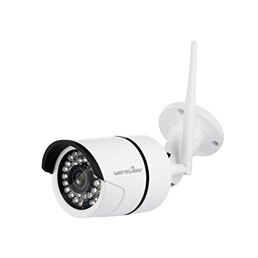 Wansview Wireless Security Camera 720P Outdoor IP Camera Wifi,Home Surveillance Waterproof Bullet Camera With Night Vision,Remote Viewing And Control W3 (white)