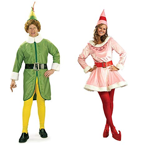 Buddy The Elf and Jovi Couples Costume Bundle Set - Plus