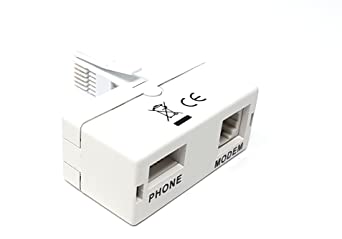 Maincore BT Plug to BT/ADSL Socket Micro-Filter MicroFilter UK Broadband Phone Modem Splitter Cable Adapter/Converter for BT/SKY/TALK TALK/Telephone.