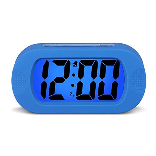 HENSE Large Digital Display Alarm Clock and Snooze/ Night Light Travel Alarm Clock and Home Bedside Alarm Clock HA30 (Blue)