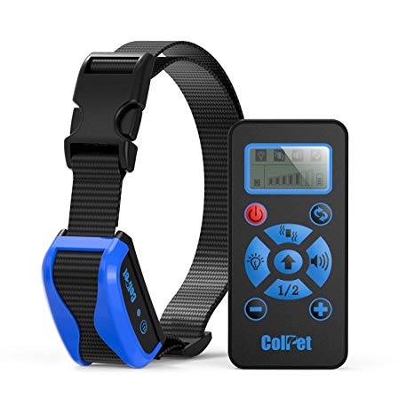 ColPet Dog Training Collar, Rechargeable and Waterproof Remote Controlled Collar with Beep/Vibration Electric E-Collar