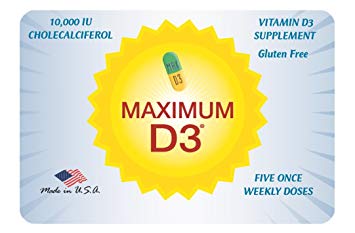 Maximum D3 10,000 IU, 5 Capsules Total (5-Week Supply)