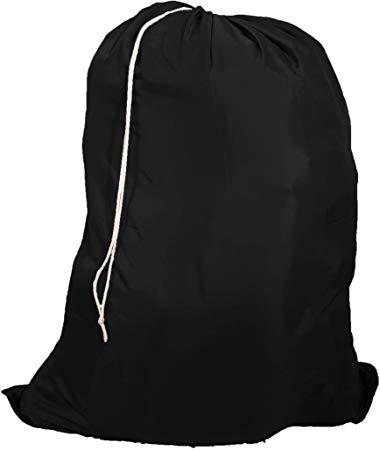 Owen Sewn Heavy Duty 40inx50in Nylon Laundry Bag (Black)