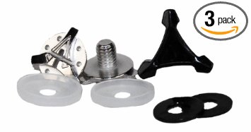 Vega Replacement Visor Screw Set - 3 Piece (Silver)