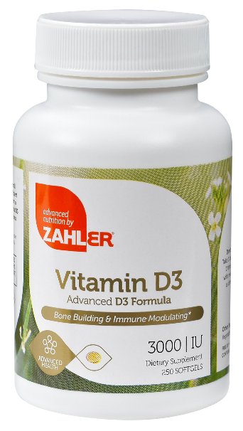 Zahler Vitamin D3 Cholecalciferol 3000IU An All-Natural Supplement Supporting Bone Muscle Teeth and Immune System  1 Best Top Quality Vitamin D3 with High Absorption Advanced Formula Targeting Vitamin D Deficiencies Certified Kosher 250 Softgels