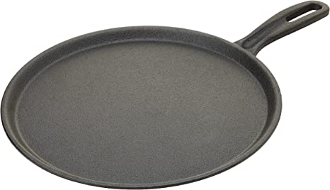Classica Pre-Seasoned Cast Iron Flat Pan, 28 cm Black