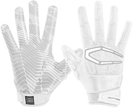 Cutters Gamer Padded Receiver Football Gloves, EXTRA GRIP, Youth & Adult sizes