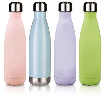 MIRA Vacuum Insulated Stainless Steel Water Bottle | Leak-proof Double Walled Cola Shape Sports Water Bottle | No Sweating, Keeps Your Drink Cold 24 hours or Hot 12 hours | 25 Oz