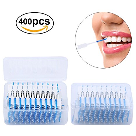 Hismith Soft Gum Picks, 200pcs Silicone Double-ended Disposable Tooth Picks, Advanced Wider Space Elastic Massage Gums (two packet)