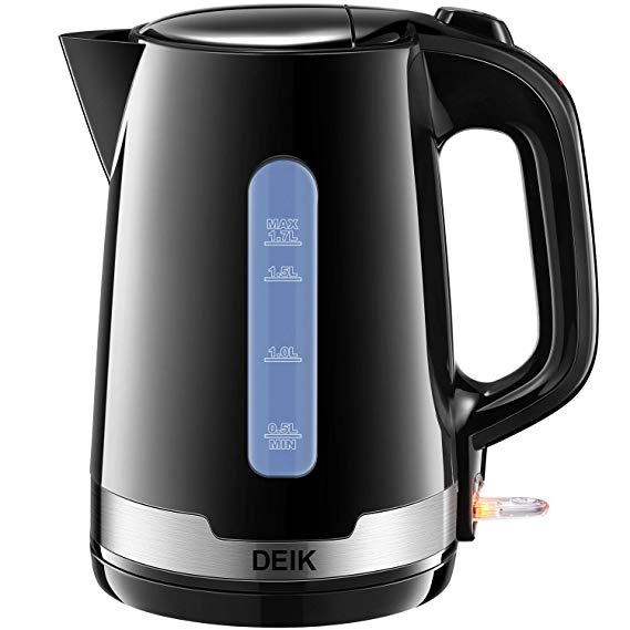 Deik Electric Kettle, 1.7L 3000W Light Weight Kettle, Tea Kettle with BPA-Free, Auto Shut-Off & Boil-Dry Protection