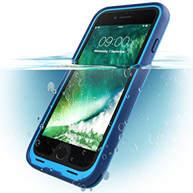 iPhone 7 Case, i-Blason Waterproof Full-body Rugged Case with Built-in Screen Protector for Apple iPhone 7 2016 Release (Blue)
