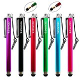 iDream365TM Pack of 6 45-inch Colorful Universal Capacitive Stylusstyli Universal Touch Screen PenReplaceable tipswith 35mm Earphone Jack Lanyard for Apple iPadsiPhonesiPodsSamsung SmartphonesAndriod TabletsGalaxy Note TabHuawei P8 LiteHuawei Ascend Mate 7Huawei SnapToSamsung Galaxy S6S6 EdgeA7A8Asus zenfone 2BLU Studio XBlackBerry Z10BlackBerry Playbook AMM0101USBarnes and Noble Nook ColorDroid Bionic