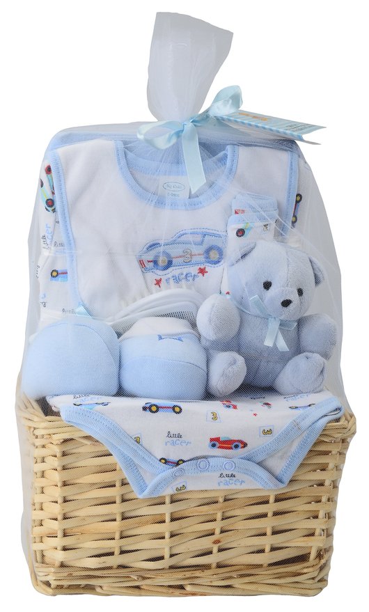 Big Oshi Baby Essentials 9 Piece Layette Basket Gift Set - Newborn
