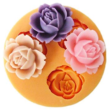 Syhonic Office School Educational DIY Craft Silicone Mold 1.8cm Cute Small Flowers Silicone Fondant Sugar Pudding Mini Mold Craft Mold DIY Cake Cookie Decorating Mold Tray …