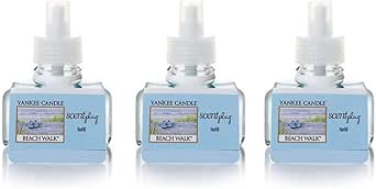 Yankee Candle 3 Pack of Beach Walk ScentPlug Refill 0.6 Oz.