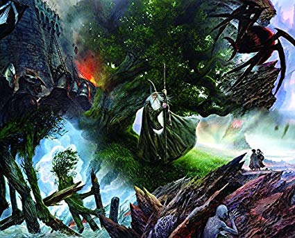 Springbok Puzzles - Lord of the Rings Collage - 1000 Piece Jigsaw Puzzle - Large 24 Inches by 30 Inches Puzzle - Made in USA - Unique Cut Interlocking Pieces