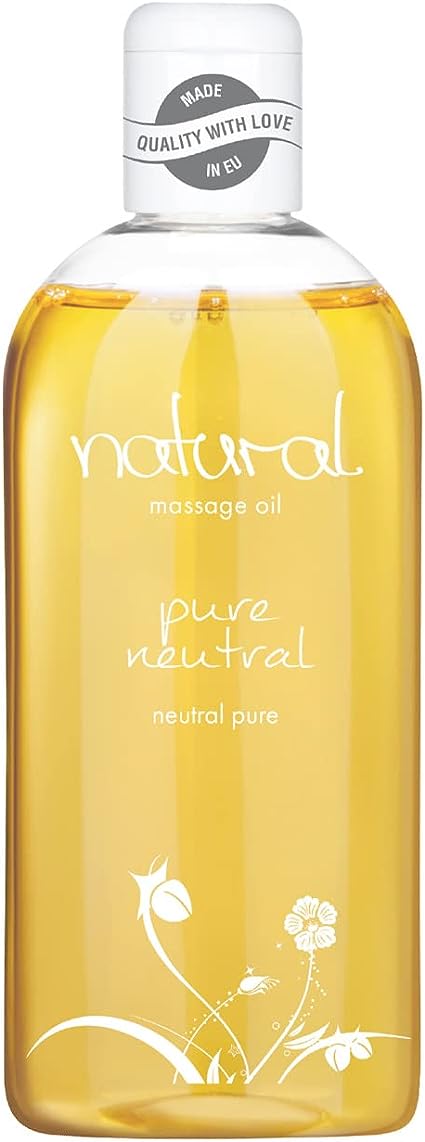 Natural Wellness Massageöl 'Pure neutral' 250 ml | Erotisches intim Körperöl | Massage-Öl für Erotik-Wellness und Entspannung | Muskelentspannung mit neutralem Duft