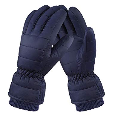 Andake Winter Gloves, Mens Warm Waterproof Windproof Breathable Anti-wrinkle Thermal 90% Duck down Leisure Gloves for, Skiing, Snowboarding, Winter Outdoor Sport