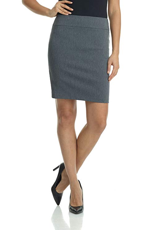 Rekucci Women's Ease In To Comfort Stretchable Above The Knee Pencil Skirt 19"