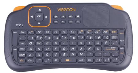 VIBOTON Mobile Wireless Keyboard Mini USB Gaming Small Keyboards with Touchpad Best Ergonomic Smart TV Keyboards Support Android,Linux,Windows,Control Your Device Easier & Better or Your Money Back!