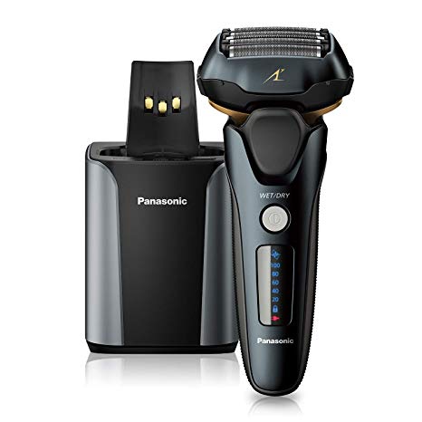 Panasonic Arc5 wet/Dry Electric Shaver & Trimmer for Men, 16-D Flexible Pivoting Head & Auto Cleaning & Charging System, ES-LV97-K, Black