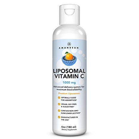 Liposomal Vitamin C 1000mg - Advanced Delivery System for Maximum Bioavailability. Supports Immunity, Promotes Skin Health & Collagen Production, Fast Absorbing, Non-GMO Tested. Soy Free Formula.